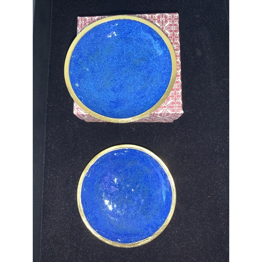 VINTAGE CLOISONNE ENAMEL TRINKET BOX Rose And Butterfly‎ Lilly 3 1/4